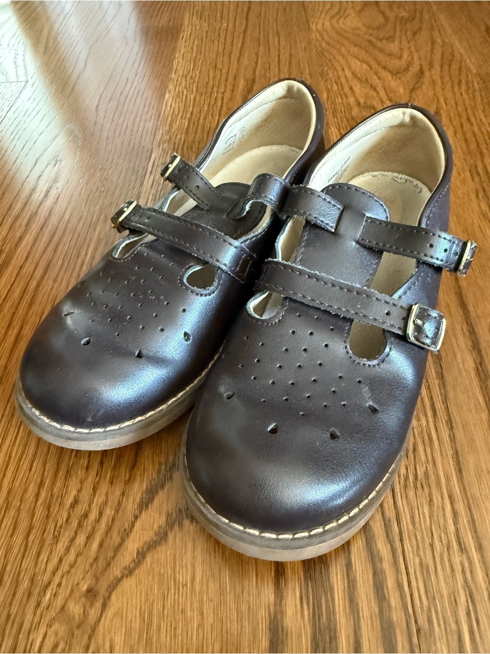 Classic Kids Brown Mary Jane Shoes by Footmates